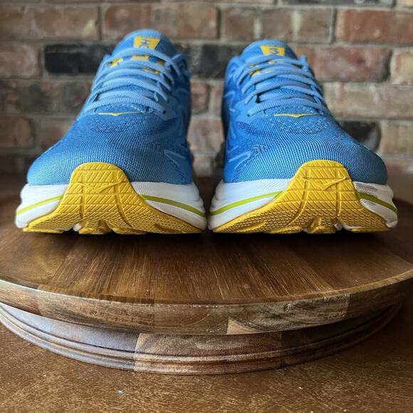 Hoka Clifton 10 Max Cushion Men's 8 2E Road Running Blue White Sneakers Shoes - Picture 4 of 16